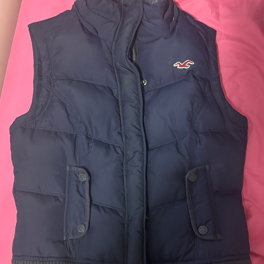Hollister Dark Blue Puffer Vest